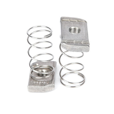 Jakość  Stainless Steel Spring Channel Nuts Precision Machined Galvanized/Zinc/Nickel Plated Chamfered Edges for Mining Application fabryka